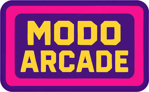 MODO ARCADE, boton de seleccion de modo de juego.
In-Game asset.  2d.  High contrast.  No shadows