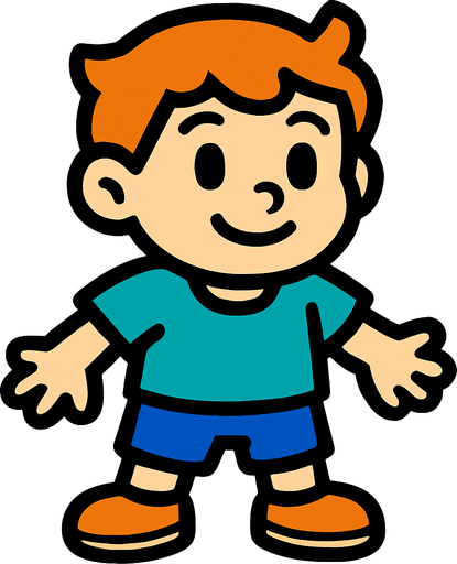 Kid.
In-Game asset.  2d.  High contrast.  No shadows