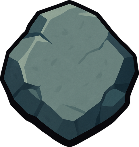 Pierre élément ombre.
In-Game asset.  2d.  High contrast.  No shadows
