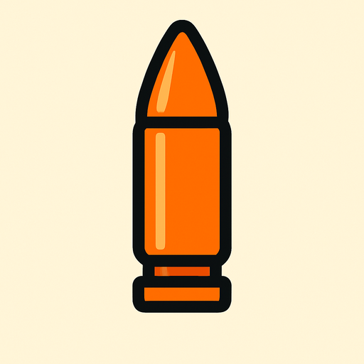 bullet pointing down.
In-Game asset.  2d.  High contrast.  No shadows