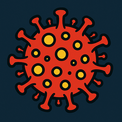 corona virus.
In-Game asset.  2d.  High contrast.  No shadows