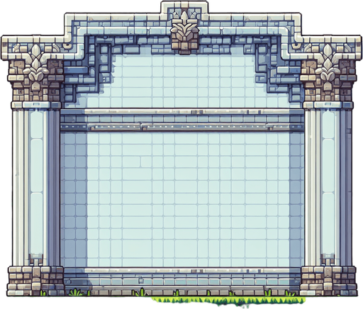 horizontal wall.
Single Game Texture.  In-Game asset.  2d.  Blank background.  High contrast.  No shadows