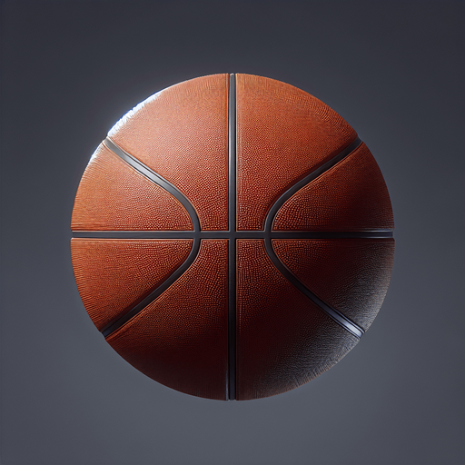 basketbol topu.
Single Game Texture. In-Game asset. 2d. Blank background. High contrast. No shadows.