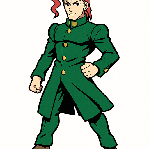 Kakyoin cuerpo completo jojo's.
In-Game asset.  2d.  High contrast.  No shadows