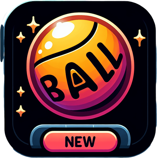 New ball button.
Single Game Texture. In-Game asset. 2d. Blank background. High contrast. No shadows.