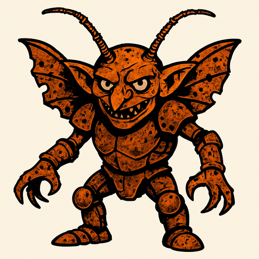 paslı böcek goblin.
In-Game asset.  2d.  High contrast.  No shadows