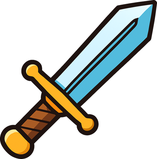 Sword.
In-Game asset.  2d.  High contrast.  No shadows