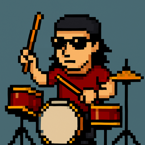 he is holding drumstick