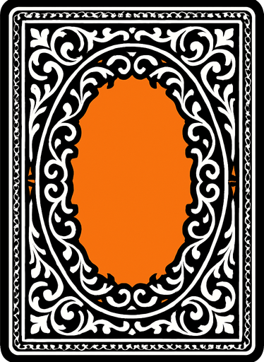 playing cards back.
In-Game asset.  2d.  High contrast.  No shadows