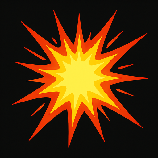 Yıldız patlama parlak.
In-Game asset.  2d.  High contrast.  No shadows