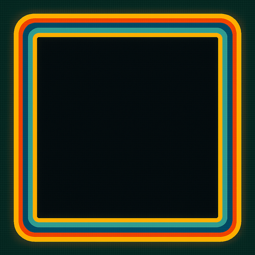 Borra todo lo del sentro y crea un marco multicolor retro