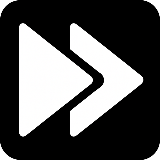 fast foward icon.
In-Game asset.  2d.  High contrast.  No shadows