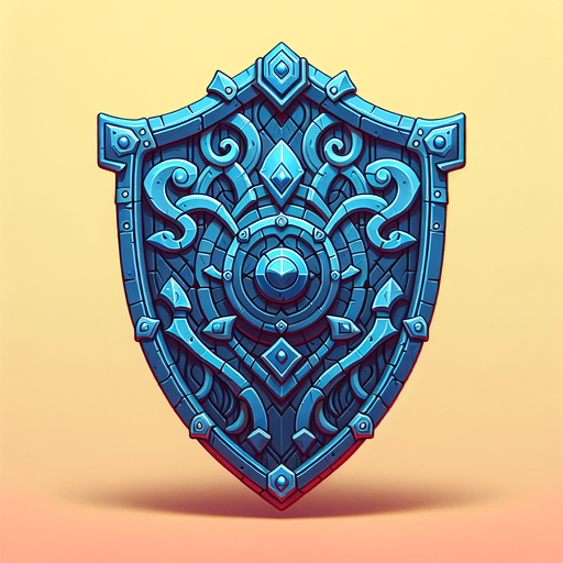 Warcraft 3 art of a shield..
Single Game Texture. In-Game asset. 2d. Blank background. High contrast. No shadows.
