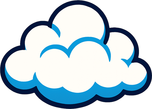 cloud image.
In-Game asset.  2d.  High contrast.  No shadows