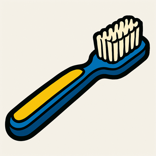 a toothbrush.
In-Game asset.  2d.  High contrast.  No shadows
