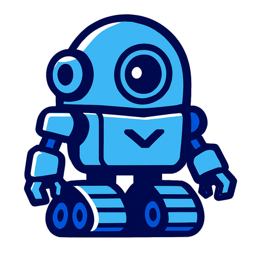 Blue semibot.
In-Game asset.  High contrast.  No shadows