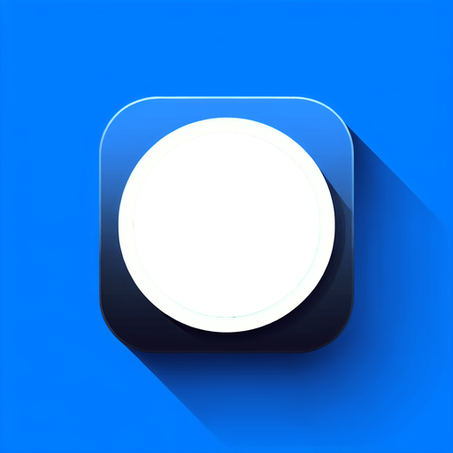 Black circle white outline. Blue background.
Single Game Texture.  In-Game asset.  2d.  Blank background.  High contrast.  No shadows