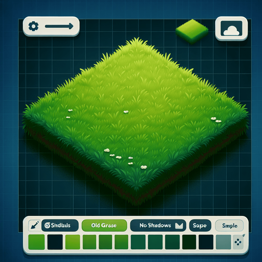green meadow surface.

Single Game Texture.  In-Game asset.  2d.  Blank background.  High contrast.  No shadows