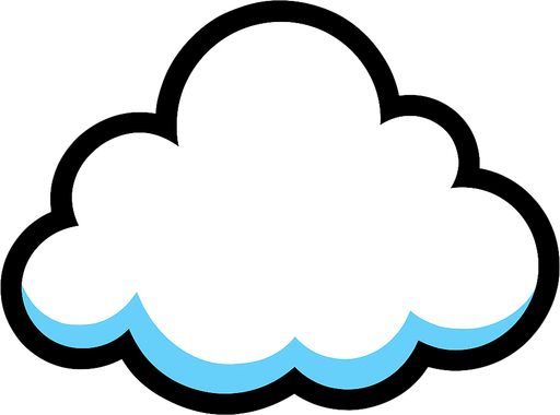 cloud.
In-Game asset.  2d.  High contrast.  No shadows