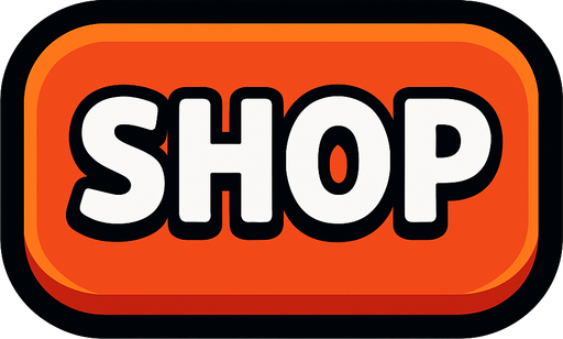 Shop Button.
In-Game asset.  2d.  High contrast.  No shadows