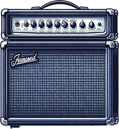 Electric guitar Amplifier.
Single Game Texture.  In-Game asset.  2d.  Blank background.  High contrast.  No shadows