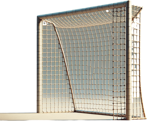 real soccer goal post front view.
Single Game Texture.  In-Game asset.  3d.  Blank background.  High contrast.  No shadows