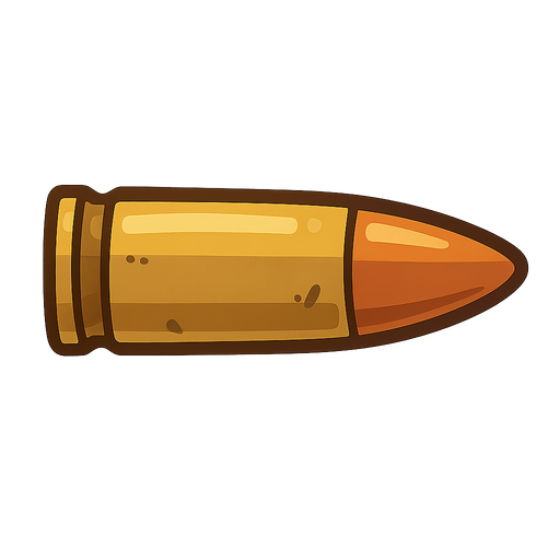 bu bir mermi . No background. Transparent background. Blank background. No shadows. 2d. In-Game asset. flat