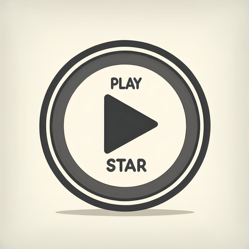 Simple round start Button with big Play/start Symbol.
Single Game Texture. In-Game asset. 2d. Blank background. High contrast. No shadows.