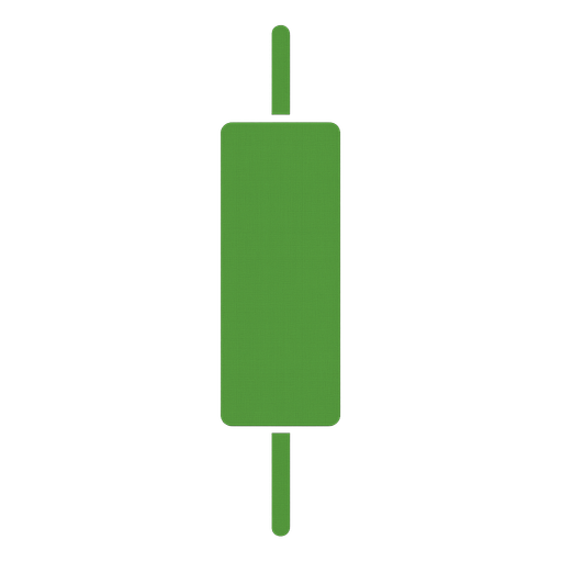 green stock market chart candle.
In-Game asset.  2d.  High contrast.  No shadows