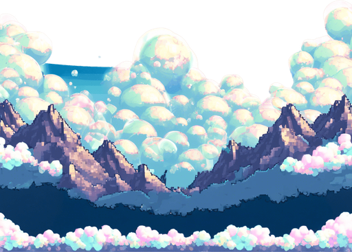 Transform this into a bubble booble level from the arcade game of the 90s