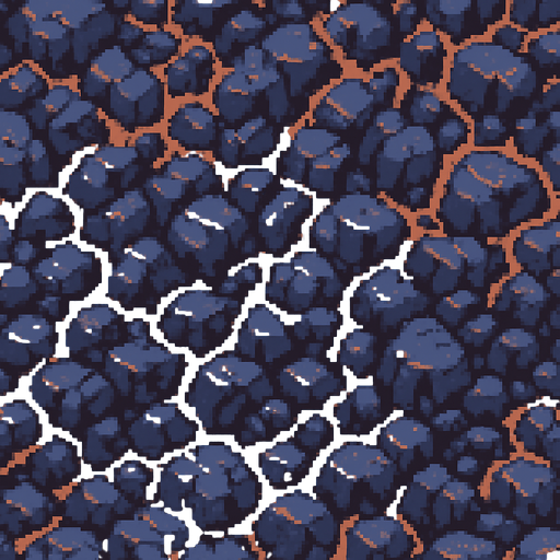 Un suelo de una cueva pixelart visto desde arriba, por lo que cubre toda la pantalla.
In-Game asset.  High contrast.  No shadows