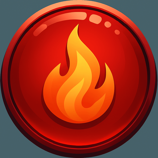 top kırmızı olsun içerisinde de aynı stilde bir alev yer alsın