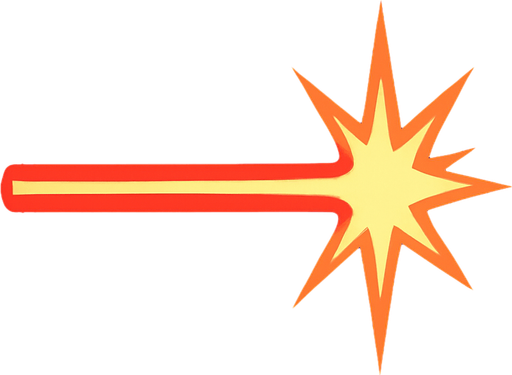 just laser.
In-Game asset.  2d.  High contrast.  No shadows