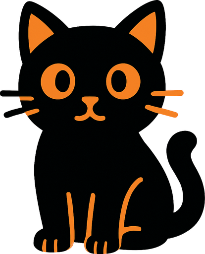 Chat (animal).
In-Game asset.  2d.  High contrast.  No shadows