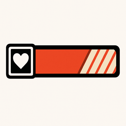 barra de vida.
In-Game asset.  2d.  High contrast.  No shadows