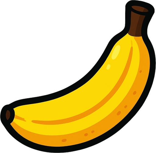 banana.
In-Game asset.  2d.  High contrast.  No shadows