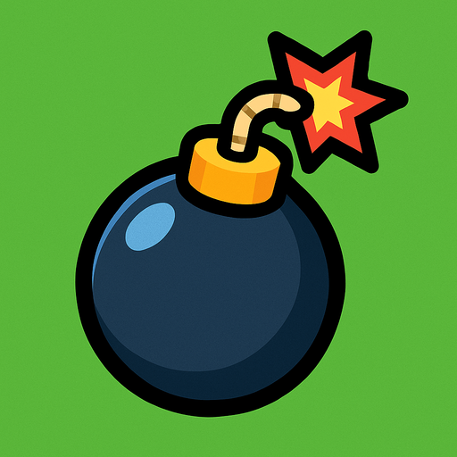 A 2D bomb in the style of Survivor.io, made by HABBY PTE. LTD..
In-Game asset.  2d.  High contrast.  No shadows