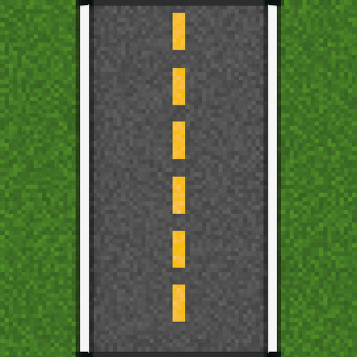 road, pixel, 2d.
In-Game asset.  2d.  High contrast.  No shadows. In-Game asset