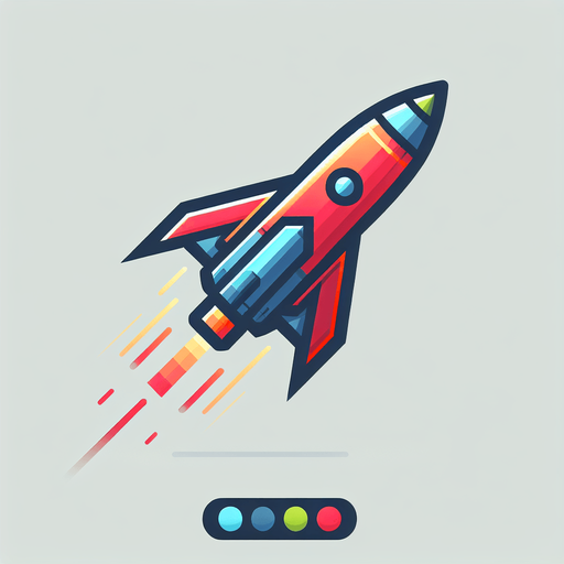 Single space torpedo flying upwards in colour.
Single Game Texture. In-Game asset. 2d. Blank background. High contrast. No shadows.