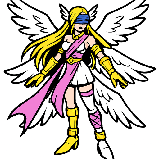 Angewomon.
In-Game asset.  2d.  High contrast.  No shadows