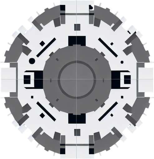 nave extraterestre, vista superior, estilo simple.
Single Game Texture.  In-Game asset.  2d.  Blank background.  High contrast.  No shadows