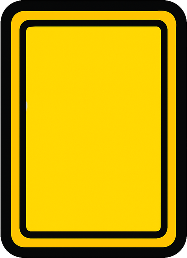 yellow card.
In-Game asset.  2d.  High contrast.  No shadows