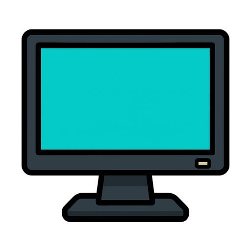 PC Monitör.
In-Game asset.  2d.  High contrast.  No shadows