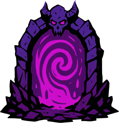 Portal siniestro.
In-Game asset.  2d.  High contrast.  No shadows