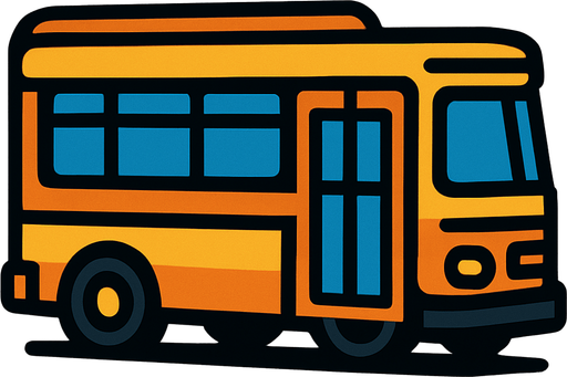 Bus.
In-Game asset.  2d.  High contrast.  No shadows