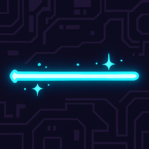 a line that is set to the theme of this game that looks like  lightsabre.
In-Game asset.  2d.  High contrast.  No shadows