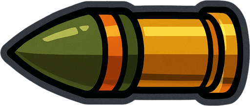 tank bullet.
In-Game asset.  2d.  High contrast.  No shadows
