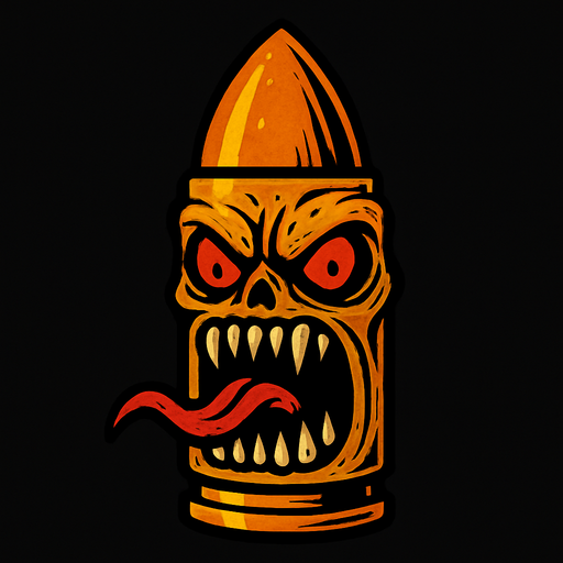 korkuç bir mermi.
In-Game asset.  2d.  High contrast.  No shadows