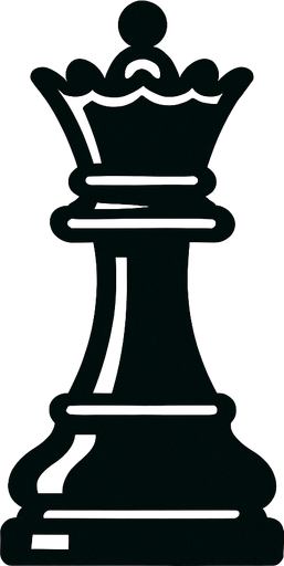 Black Queen Chess.
In-Game asset.  2d.  High contrast.  No shadows