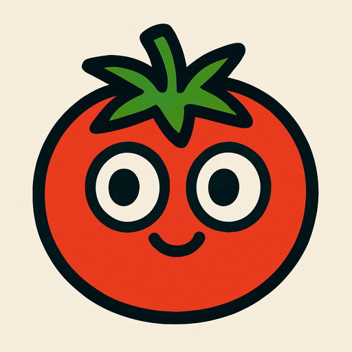 tomato with eyes.
In-Game asset.  2d.  High contrast.  No shadows